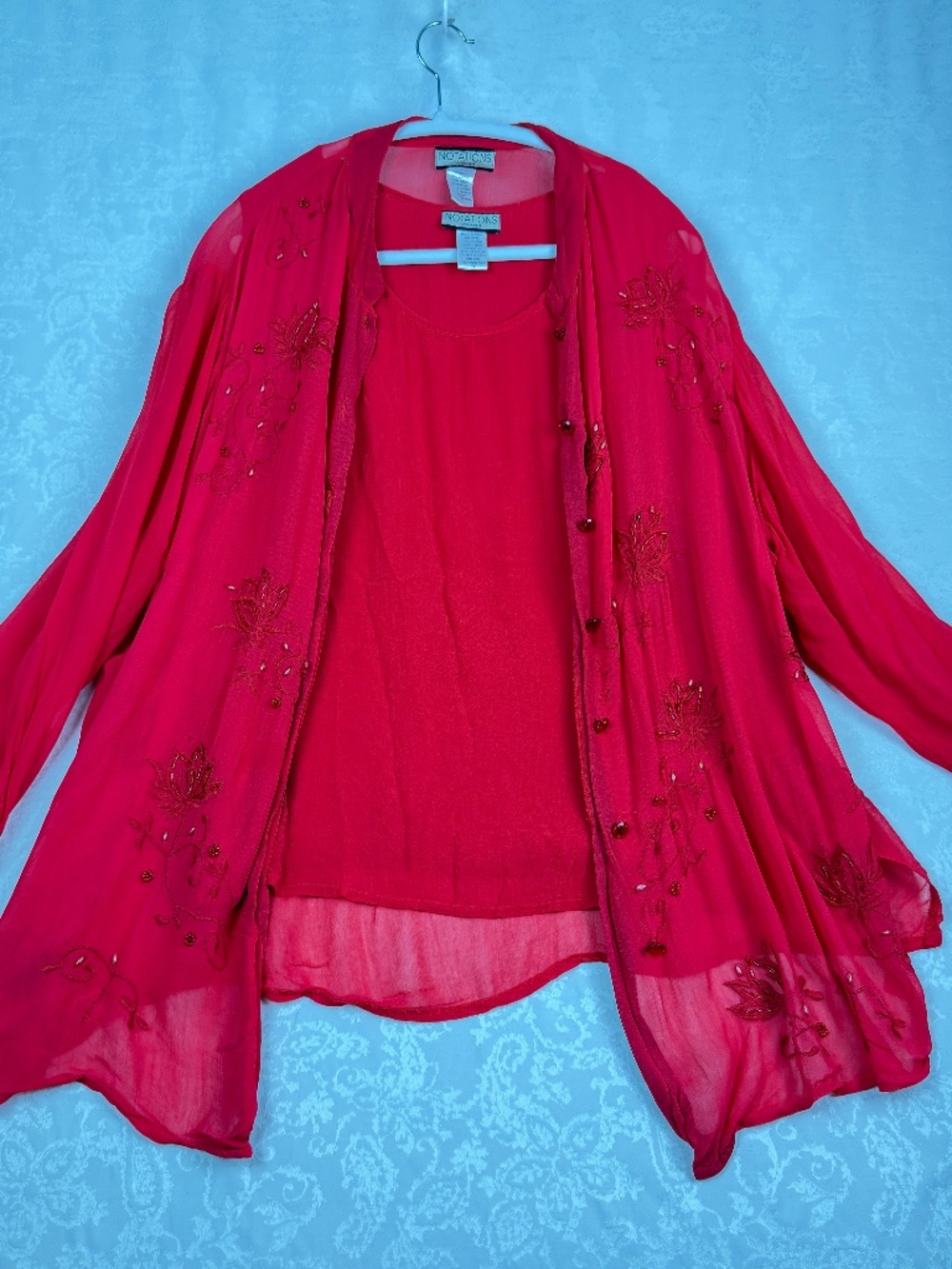 Notations Woman 1X Two-Piece Set eBay Title Notations Woman 1X 2 Pc Set Red